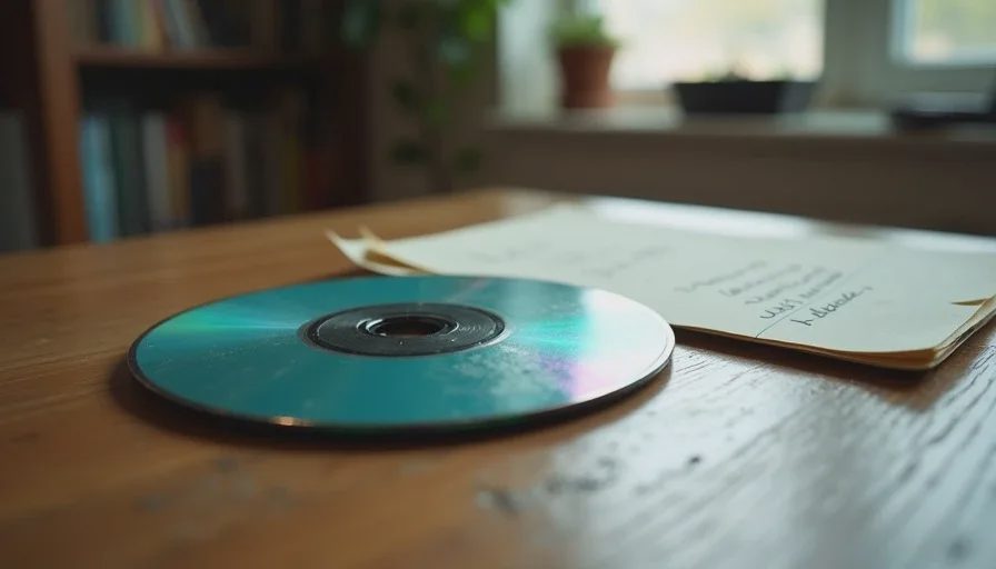 used game disc with manual and handwritten note for thrift and replay culture