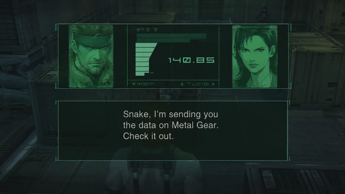 Metal Gear Solid codec call as discrete information event
