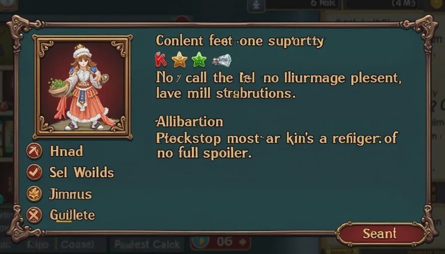classic game item or boss info screen matching selective guide style
